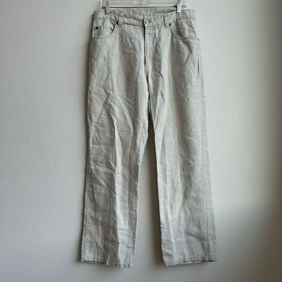 Ermenegildo Zenga Made In Italy Men’s Size 34 X 29 100% Cotton Straight Leg Gray - Picture 1 of 9